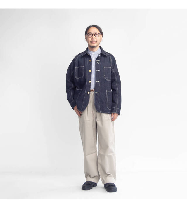 FOB FACTORY FOBファクトリー ヘンプデニム カバーオール F2410