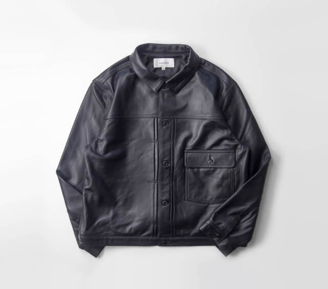 LAOTOUR 本革 ラムレザー 1st Gジャン トラッカージャケット 革ジャン