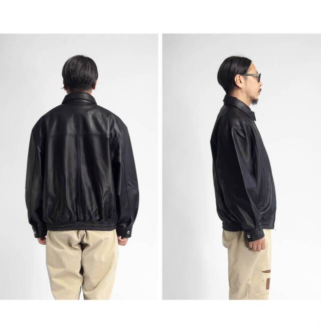 LAOTOUR 本革 ラムレザー フライトジャケット ブルゾン 革ジャン