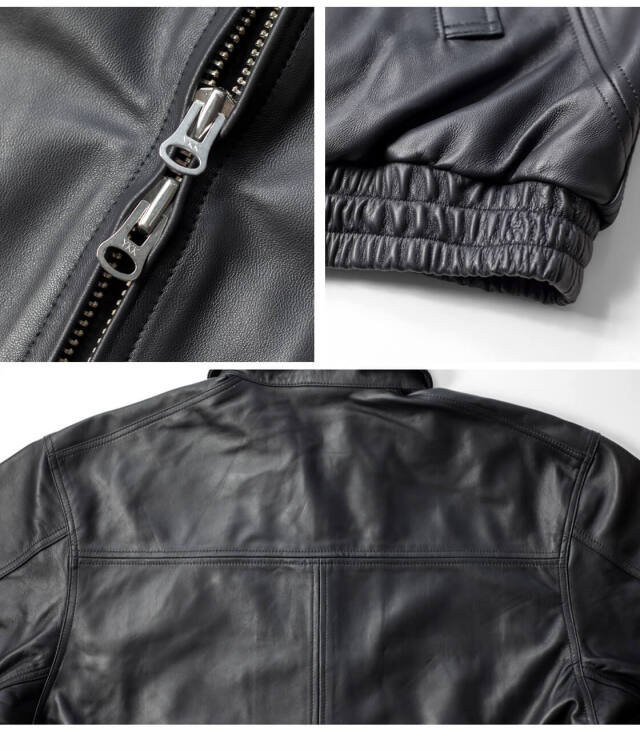 LAOTOUR 本革 ラムレザー フライトジャケット ブルゾン 革ジャン