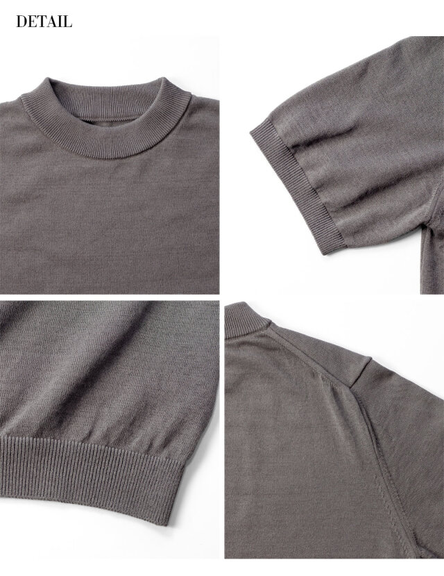 MOONCASTLE ムーンキャッスル IC3 アイスコットン モックネック半袖