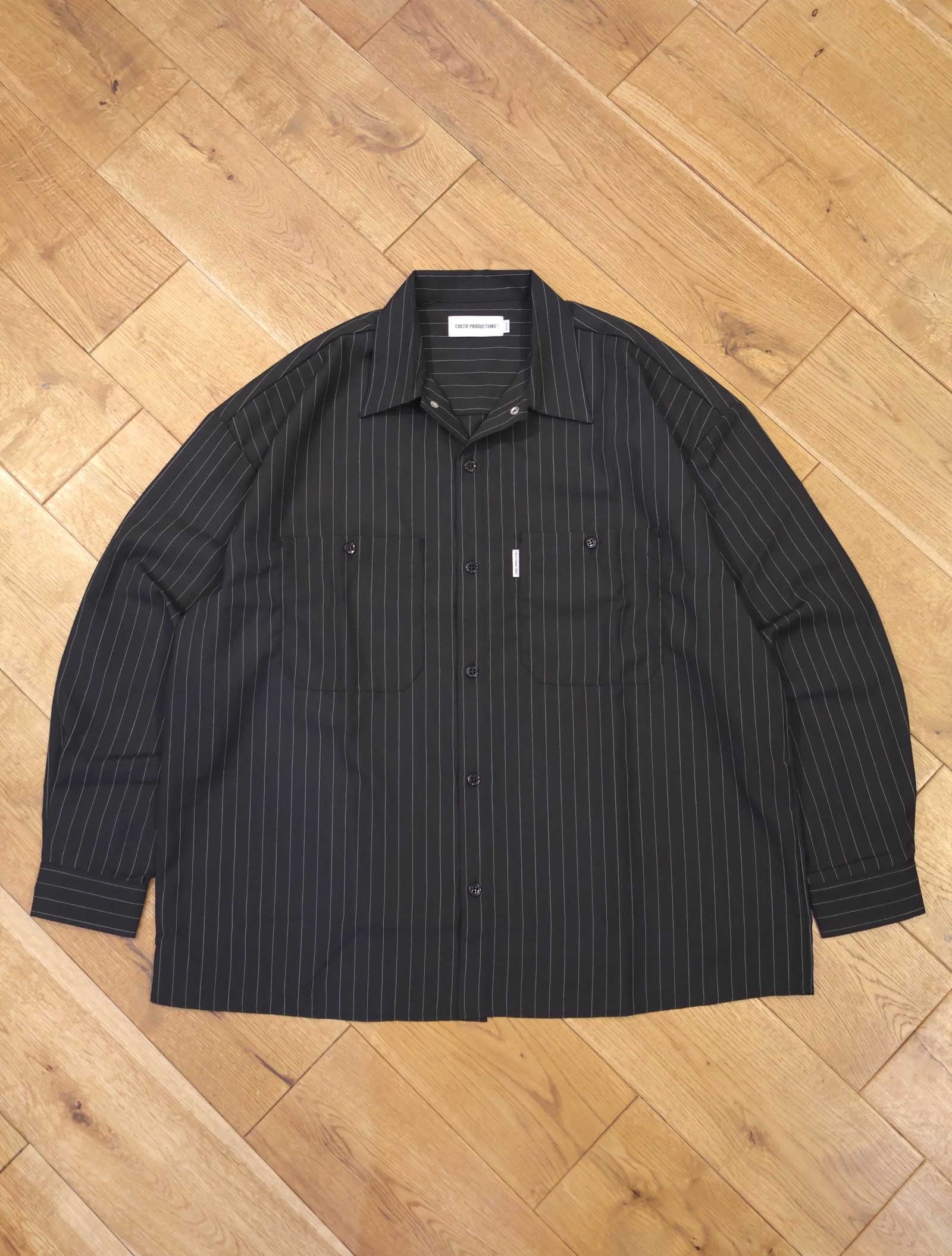 COOTIE PRODUCTIONS クーティ バックロゴ ワークシャツ M COOTIE (クーティー) Wool Work L/S Shirt (ウールワーク長袖シャツ