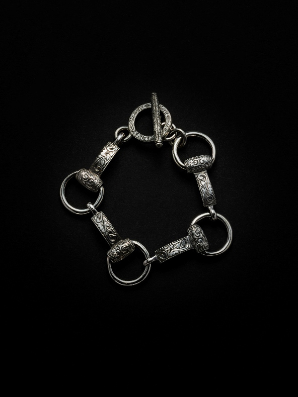 ANTIDOTE BUYERS CLUB 「Engraved Horse Bit Bracelet」 SILVER950製