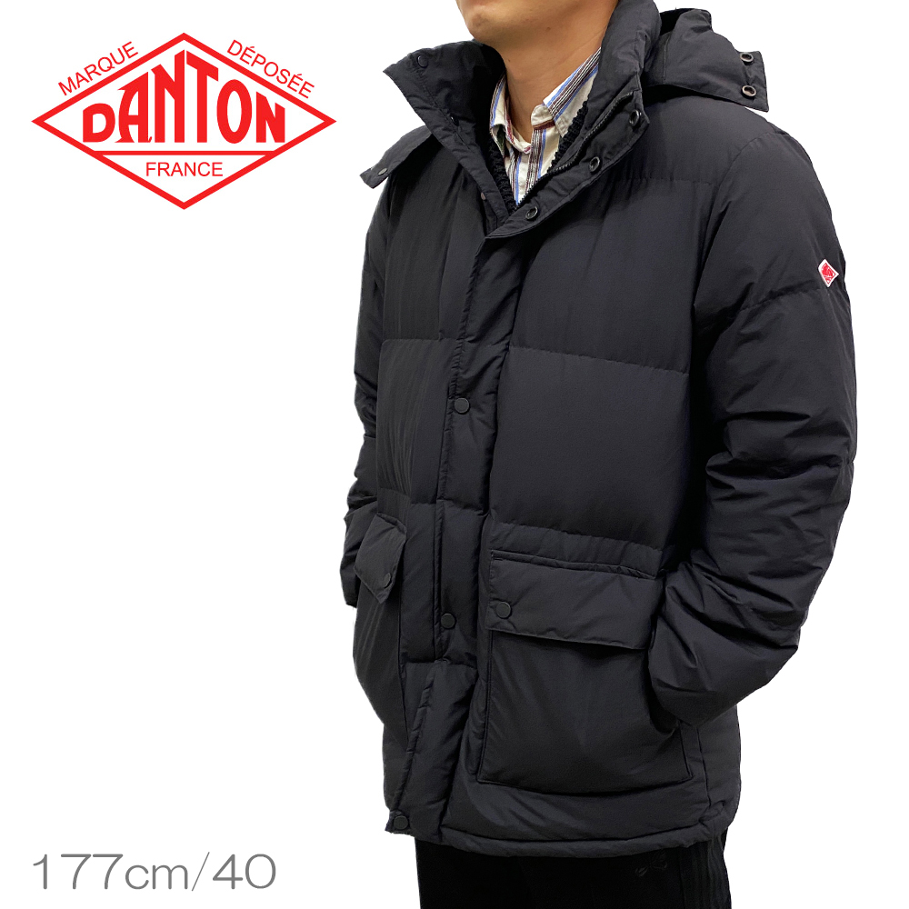 DANTON ホワイトグース フードダウンジャケット Men's 【JD-8073 DAP