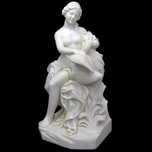 天然大理石彫刻（石像） レダと白鳥（レダとスワン）