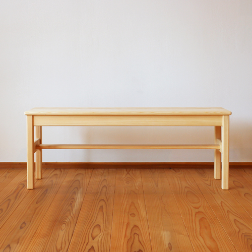 ひのきベンチ サイズオーダーができる木製ダイニングベンチ