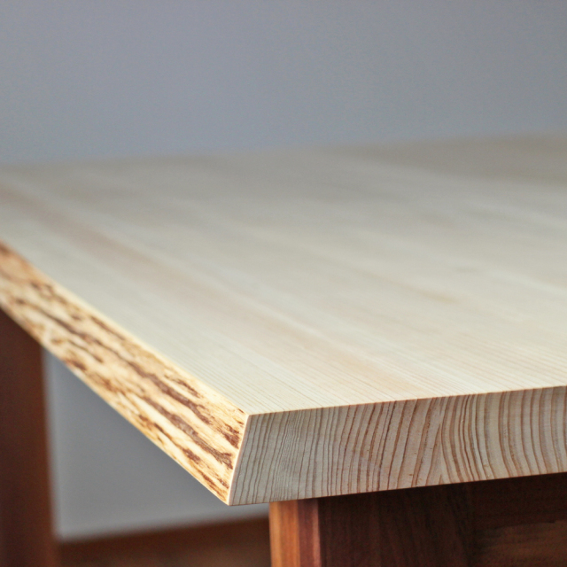 テーブル 天板 単品 ひのき 無垢 耳付き ダイニングテーブル デスク