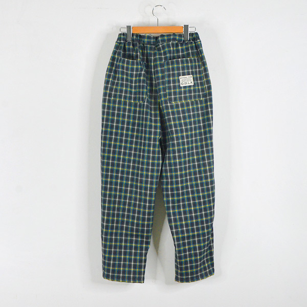 50％OFF】チェック柄ワイドタックパンツ メンズ ロングパンツ 長ズボン