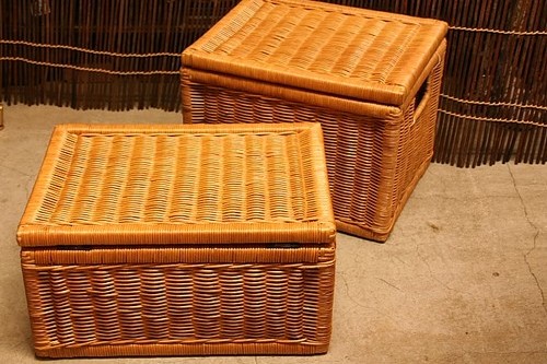 かご・バスケット・雑貨 - menui | 収納上手の蓋付きかご【ラタン ふた