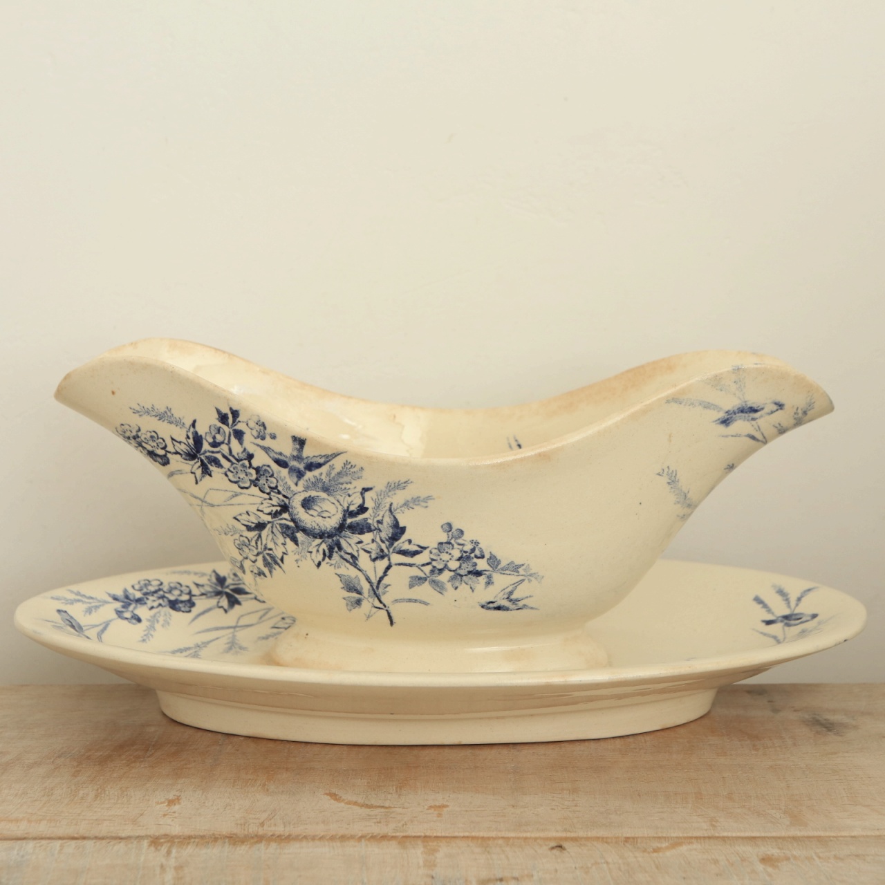 アンティーク ソーシエール 小鳥 LINOTTE フランス クレイユモントロー