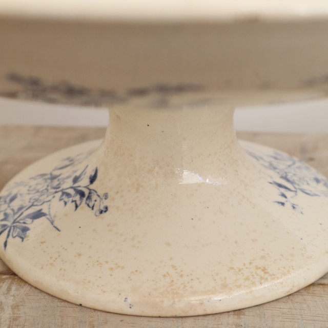 アンティークコンポティエ 鳥 フランス クレイユモントロー製 LINOTTE