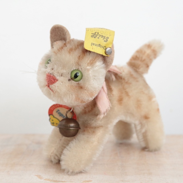 アンティーク シュタイフ ネコ Steiff Tapsy 8cm