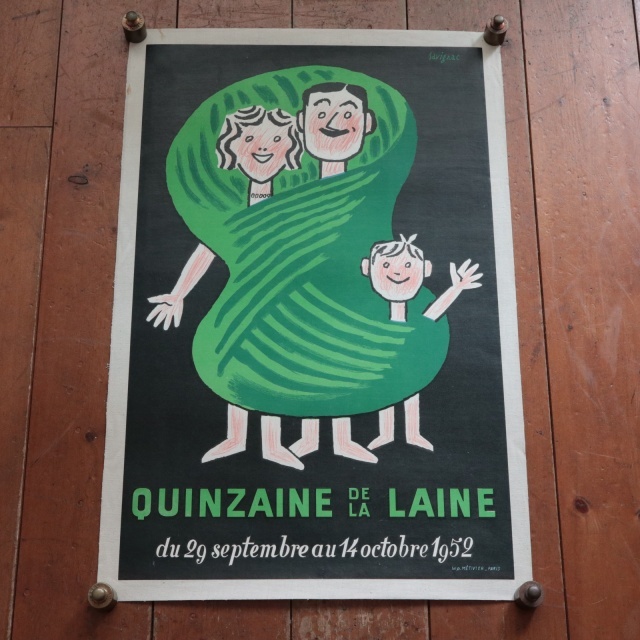 サヴィニャック 毛糸の2週間 ビンテージポスター Quinzaine de la laine