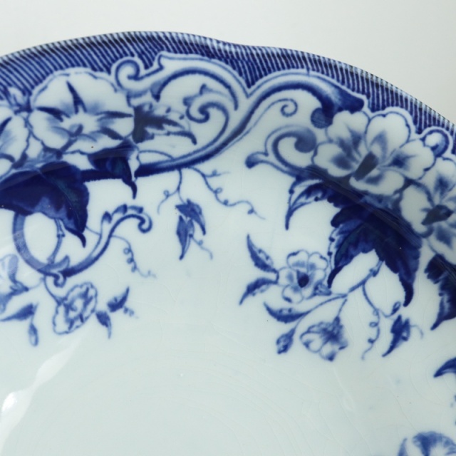 アンティーク コンポティエ FLORA フランス クレイユモントロー製