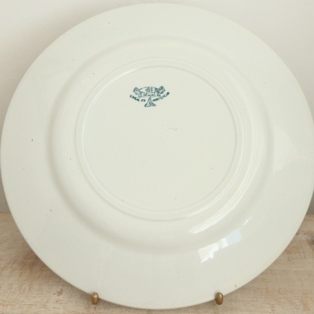 アンティーク プレート 白皿 フランス クレイユモントロー製 Creil