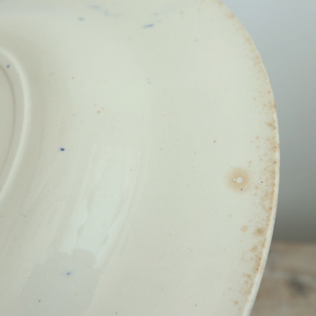 アンティーク プレート 深皿 LINOTTE フランス クレイユモントロー製