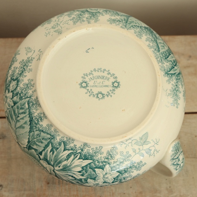 アンティーク ピシェ JARDINIERE フランス サルグミンヌ製 U&C