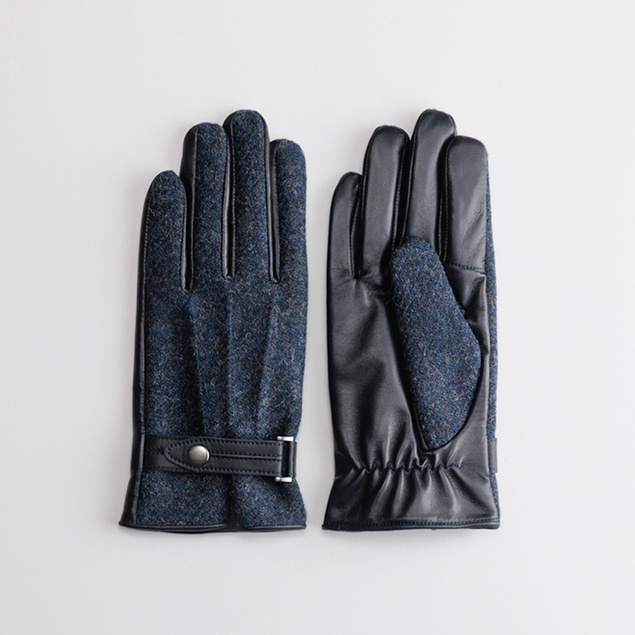 日本製の革手袋 | メンズ ハリスツイード タッチパネル対応 -クロダ