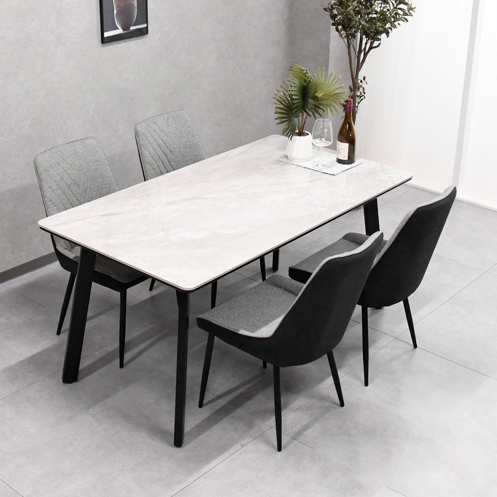 セラミック ダイニングセット 4人掛け 5点セット ダイニングテーブル