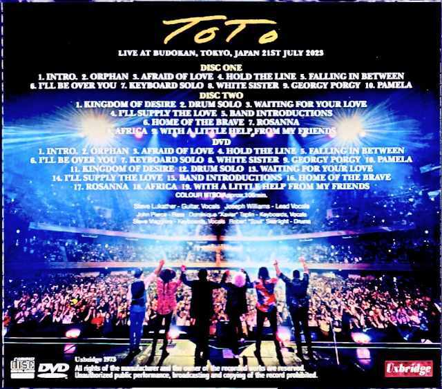 Toto トト/Tokyo,Japan 7.21.2023 S & V Complete