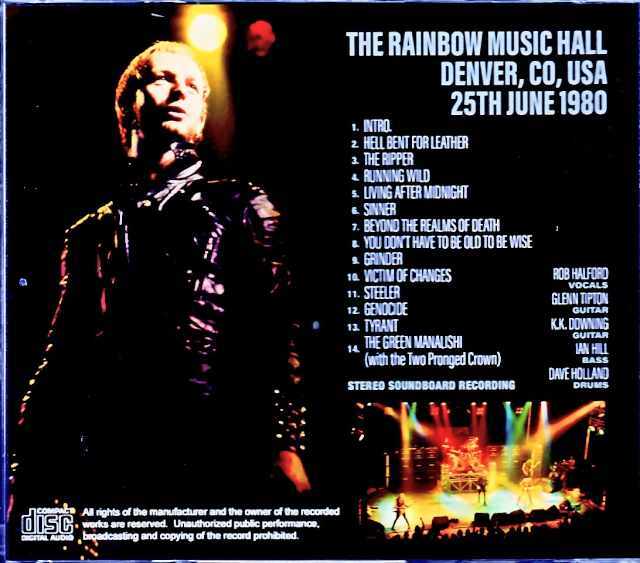 Judas Priest ジューダス・プリースト/CO,USA 06.25.1980 Complete