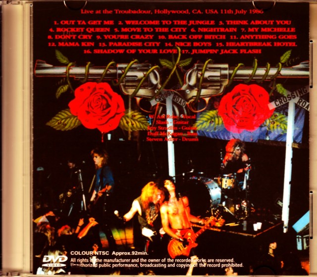 Guns N' Roses ガンズ・アンド・ローゼス/CA,USA 1986