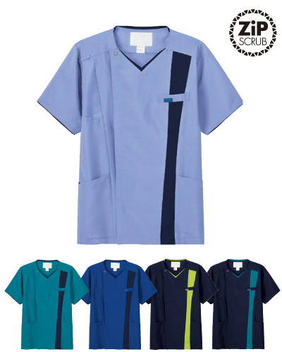 7058SC メンズジップスクラブ FOLK(フォーク) ナースウェアドットコム