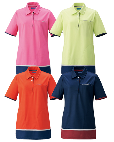 KZN233 介護用レディスニットシャツ(チュニック) KAZEN(カゼン)