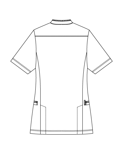 KZN705 スクラブジャケット 半袖 (男女兼用) KAZEN (カゼン) ナース