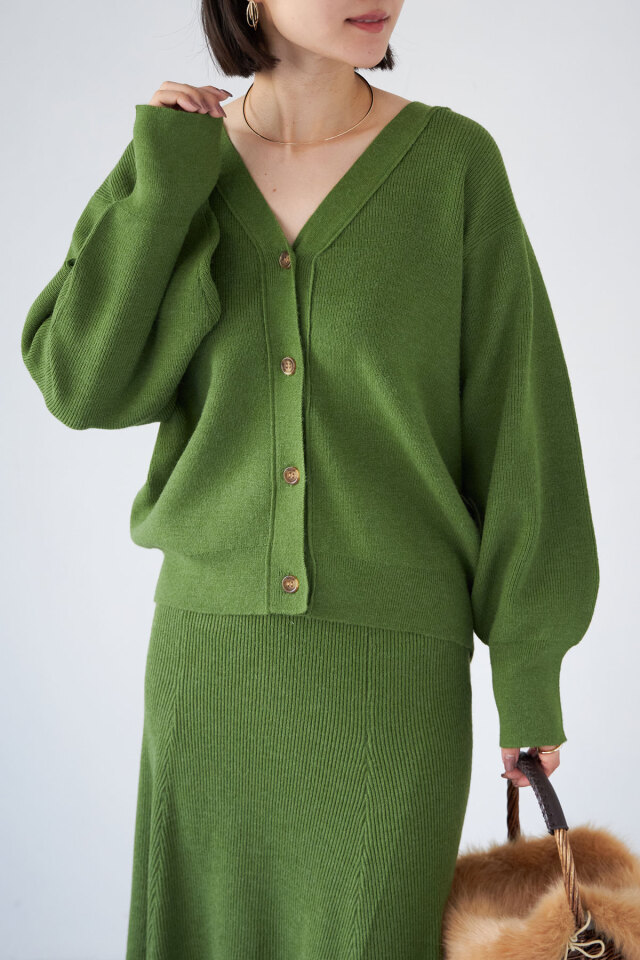 ボリュームスリーブカーディガン