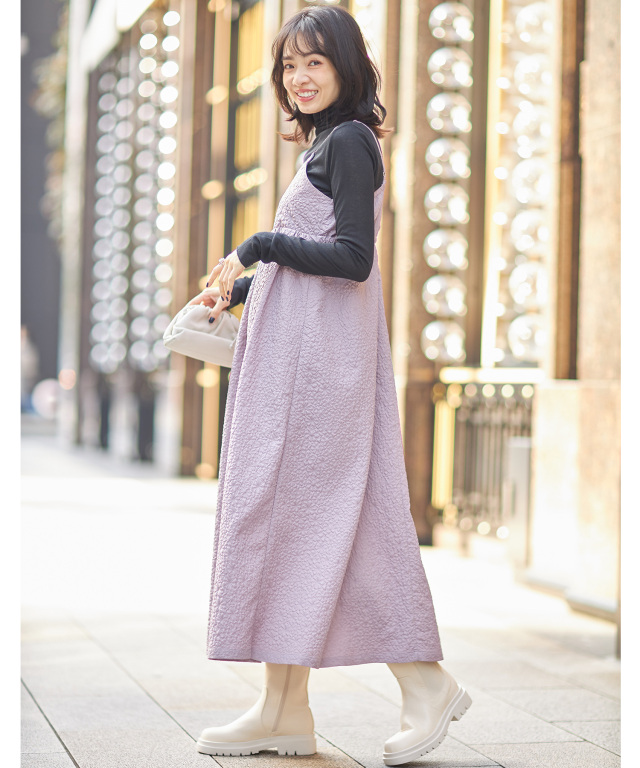 WEB限定】フクレジャガードキャミワンピース