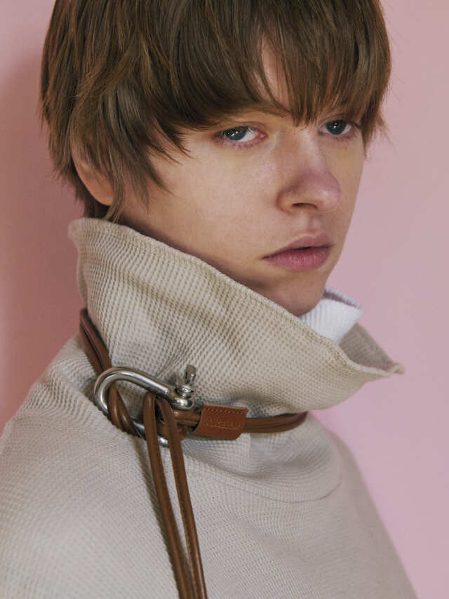 ANCELLM LEATHER ROPE BELT BROWN 2025AW 通販ページ octavia