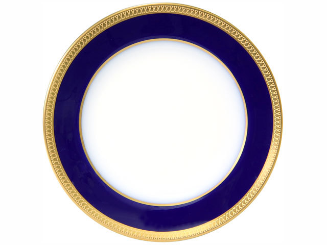 瑠璃片葉金蝕 20cmデザート皿