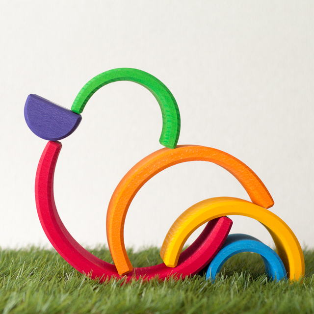 グリムス 虹色トンネル（アーチレインボー）大（6ピース）｜木の