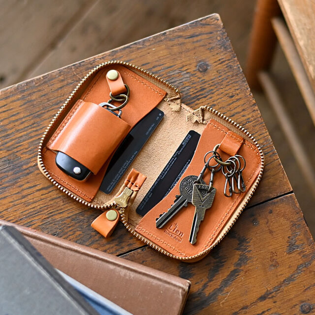 Lien レザー ラウンドキーケース | ゼネラルストア オルネ