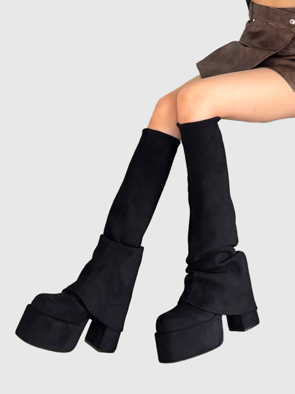 EMODA エモダ 厚底 ブーツ レディース 厚底ブーツ 11cm ルーズ フレア