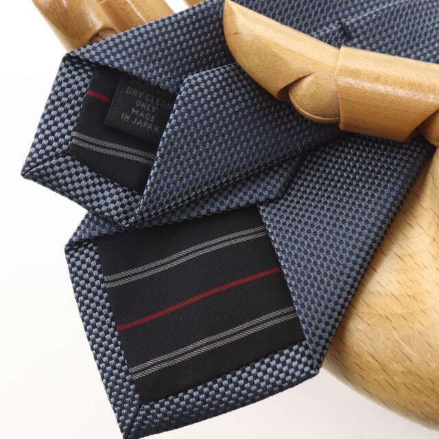 ネクタイ バスケット織りソリッドのナロータイ グレー系 シルク100