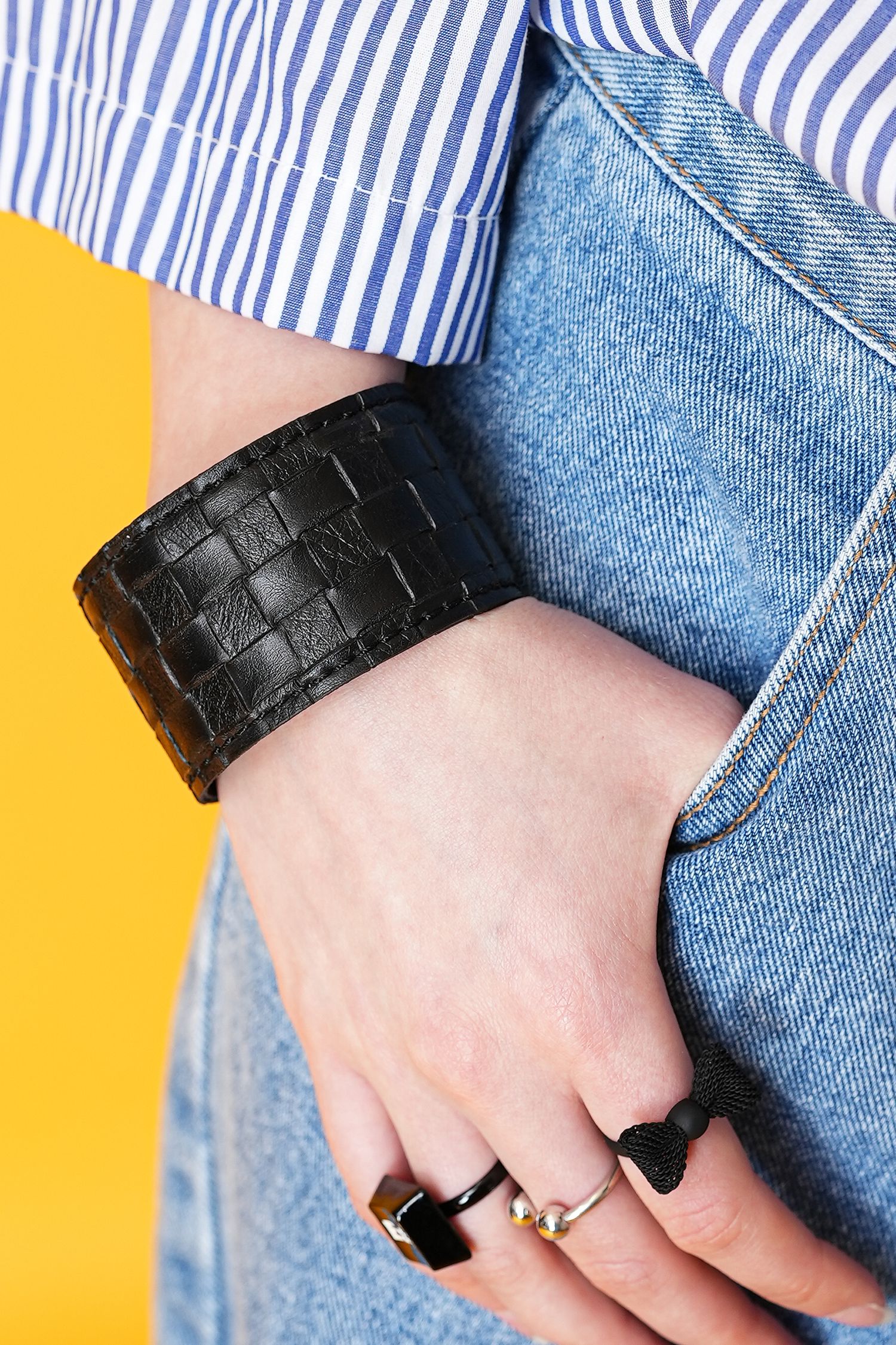 バリエーションワイドレザーバングル / 革 ankoROCK(アンコロック