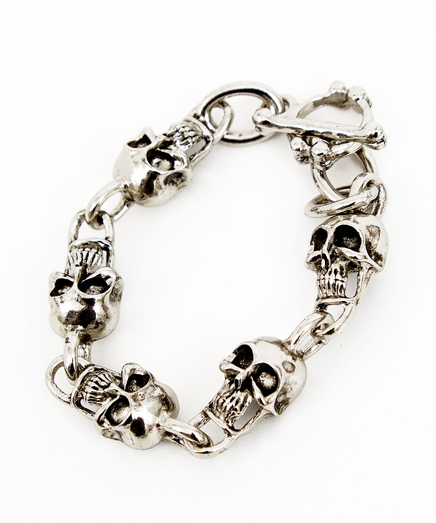 スカルブレスレット / メンズ レディース バングル ガイコツ ドクロ