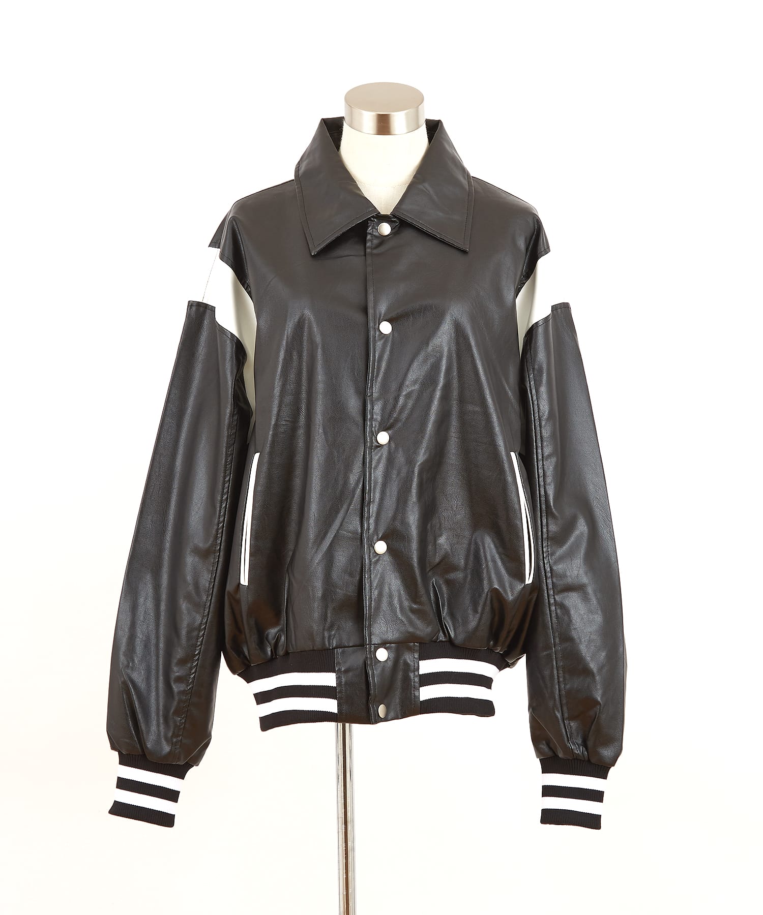 合成皮革スタジャン / メンズ レディース ユニセックス オーバーサイズ