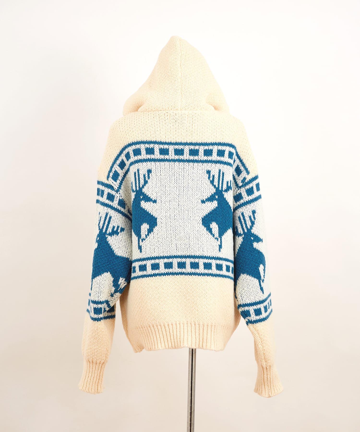 ノルディック柄カウチンニットフーディーセーター / メンズ レディース