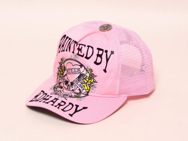 エドハーディー ラブキル キャップ ピンク フリーサイズ