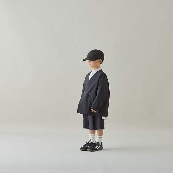 スーツ上下2点セット stretch nylon jacket + half pants【セレモニー