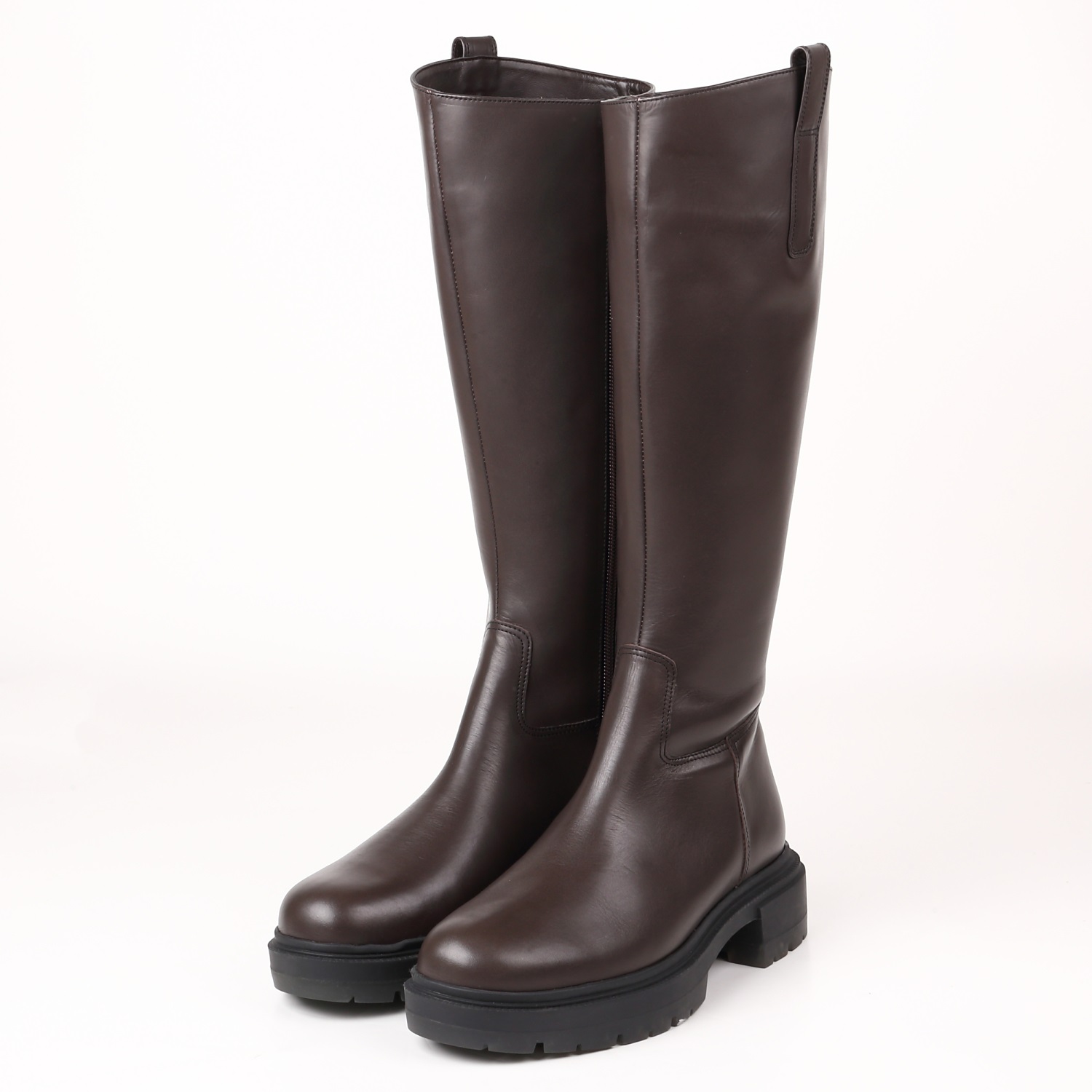 OUTLET】BARCLAY（バークレー）厚底モールドソールロングブーツ チョコ