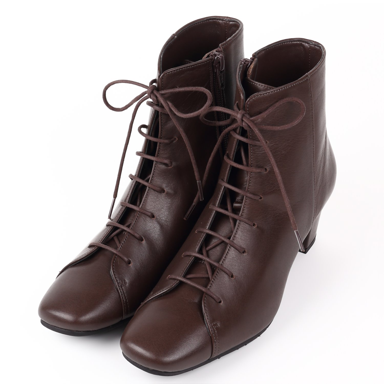 With Width編み上げブーツ ダークブラウン｜BARCLAY（バークレー）公式