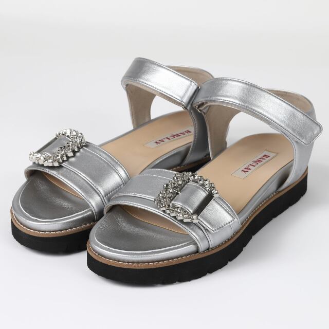 OUTLET】BARCLAY（バークレー）ビジューサンダル シルバー｜BARCLAY