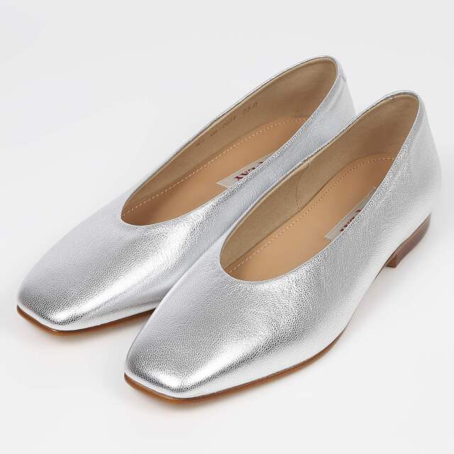 BARCLAY（バークレー）ソフトフラットシューズ シルバー｜BARCLAY