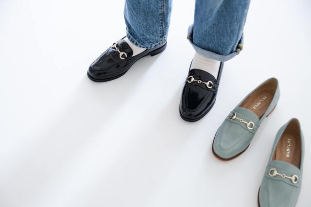 BARCLAY（バークレー）晴雨兼用 ビットローファー ブラックエナメル