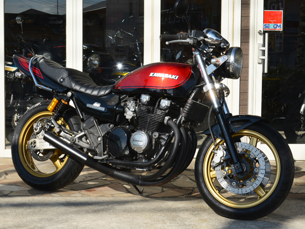 ゼファー400 ゼファーχ フロントフェンダー BEET風 ブラック塗装 取付