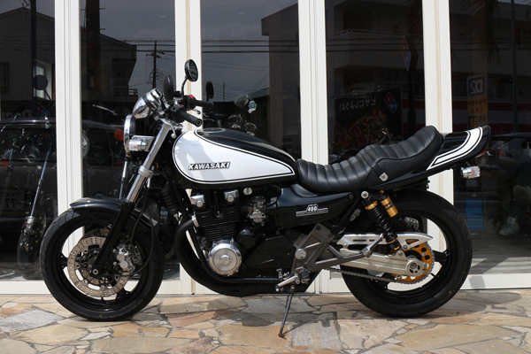 ゼファー400 ゼファーχ フロントフェンダー BEET風 ブラック塗装 取付